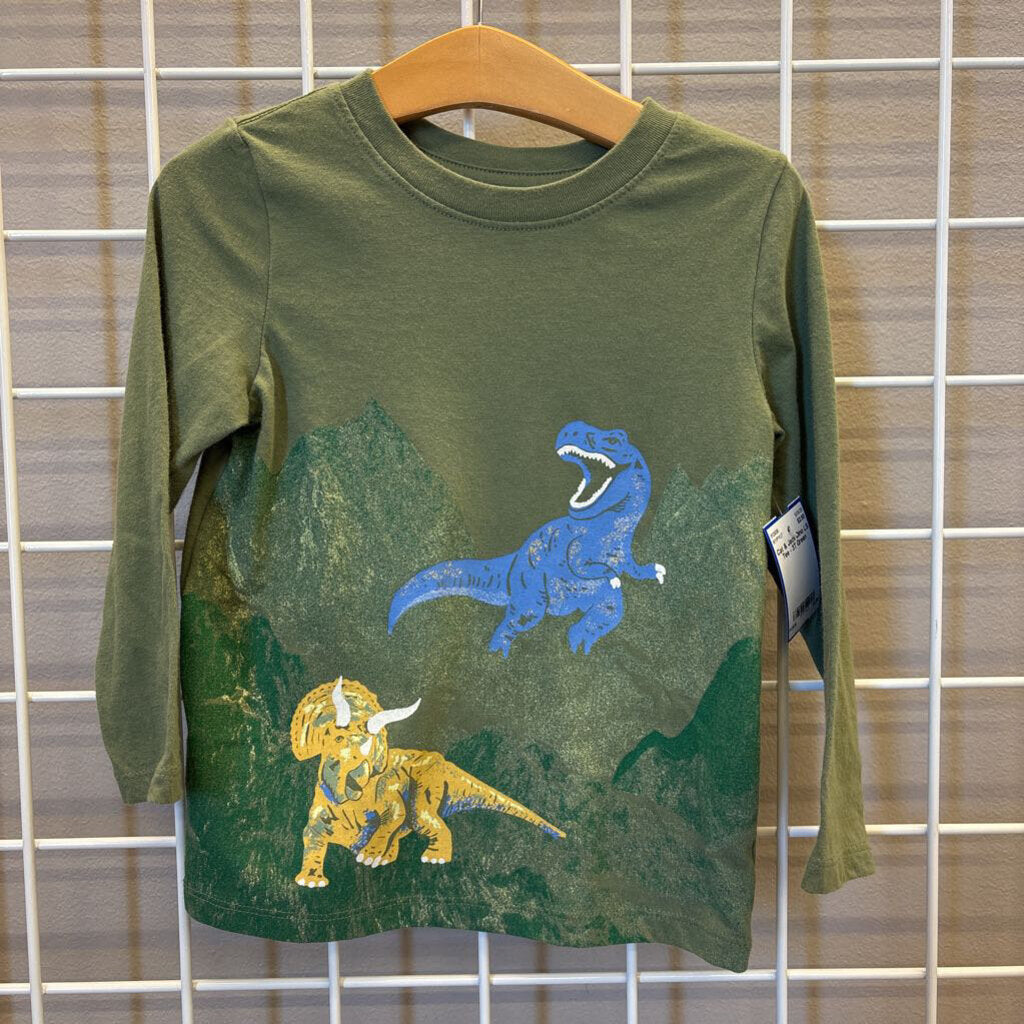 Cat & Jack Dino LS Tee - 3T