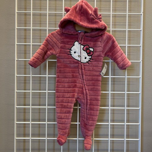 Hello Kitty Soft Zip Hoodie Coverall - 6m