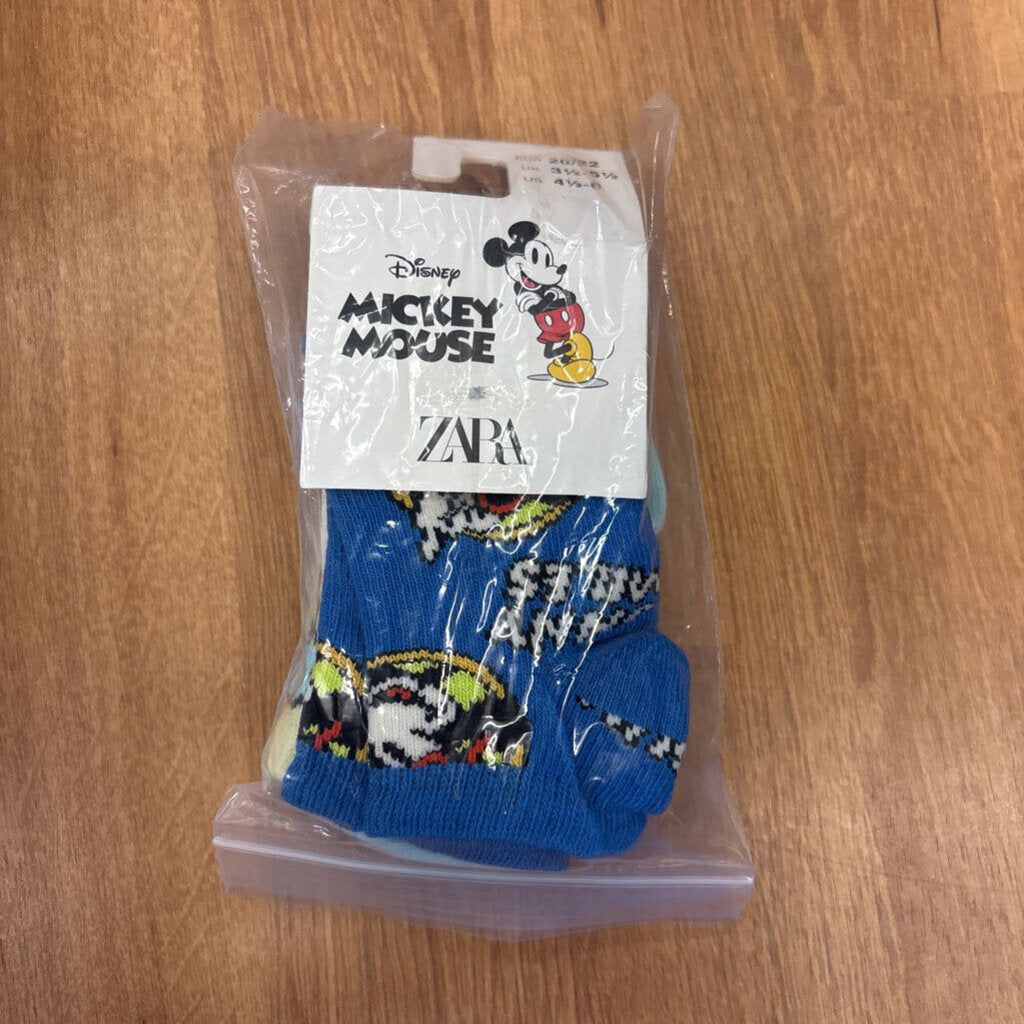 NEW Zara Mickey Socks - 4.5/6