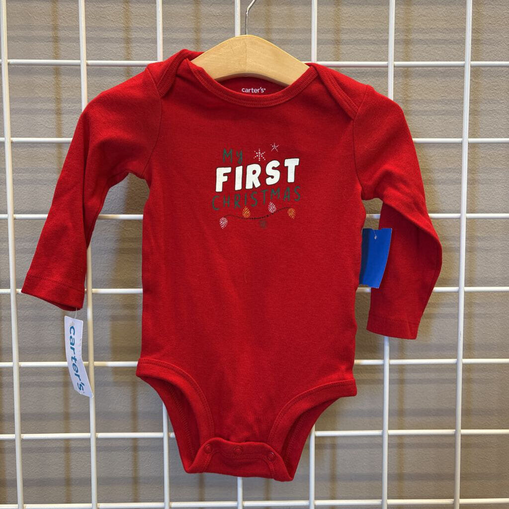 NWT Carter's First Christmas LS Onesie - 12m