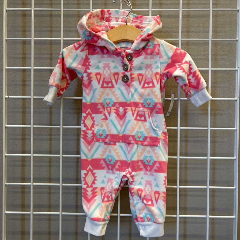Carter's Fleece Hoodie Coverall - 3m