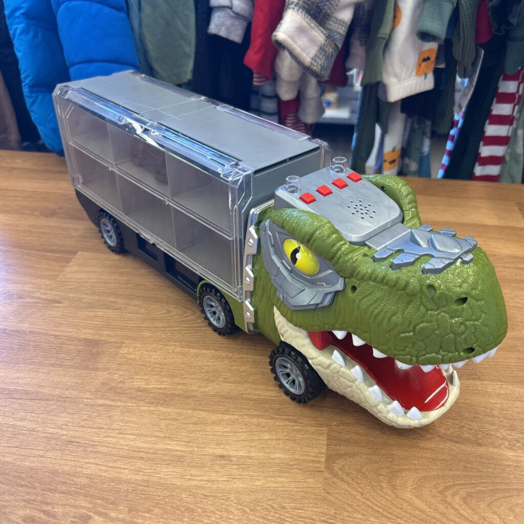 Dino Truck w/ 7 Cars