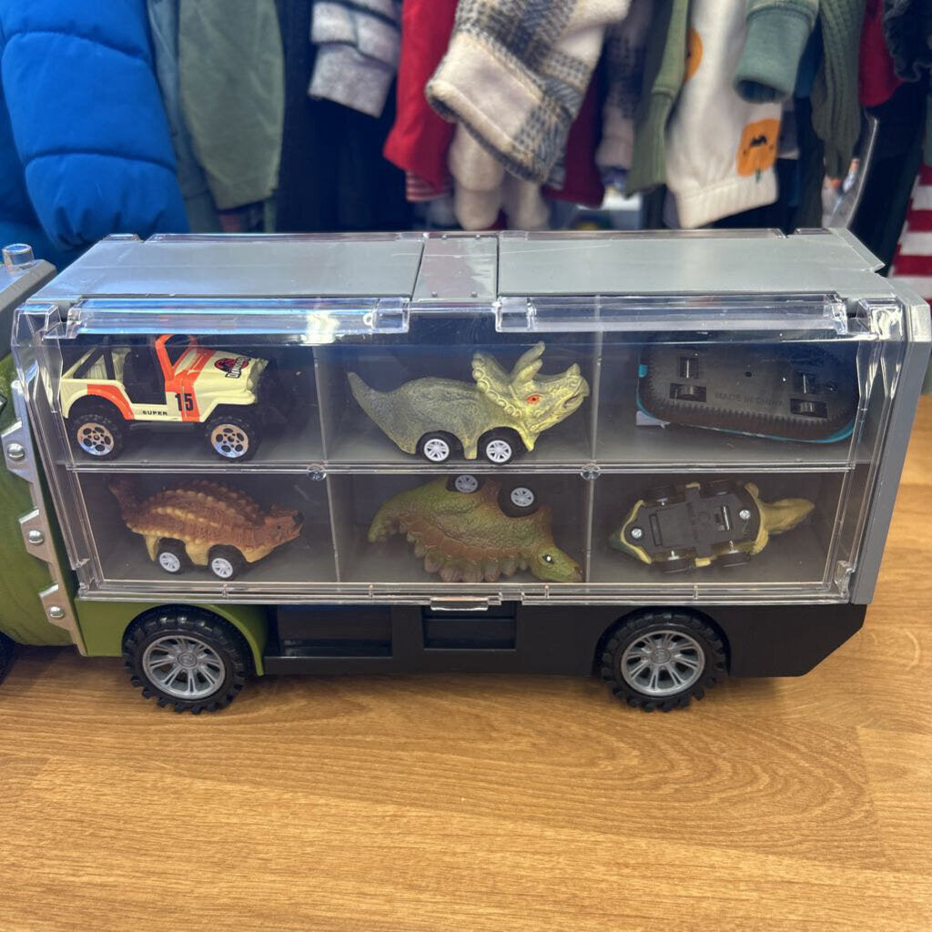Dino Truck w/ 7 Cars