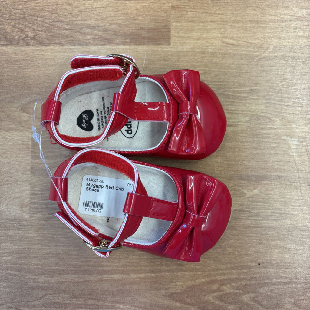 Myggpp Red Crib Shoes