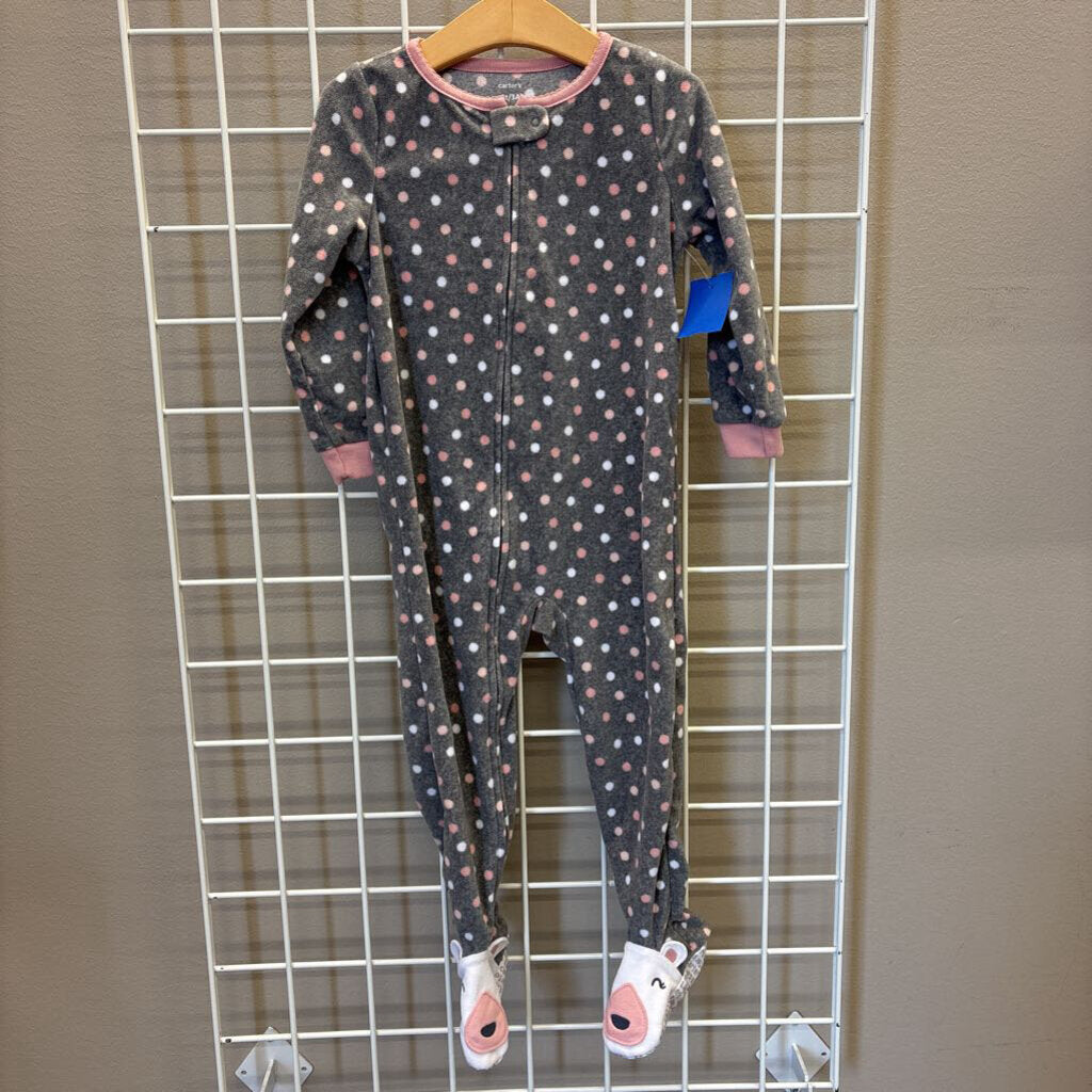 Carter's Dot Fleece Zip Sleeper - 3T