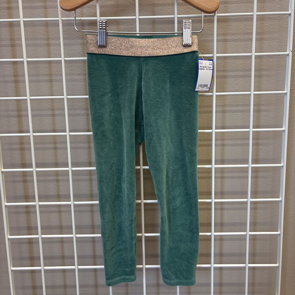 Mini Boden Velvet Leggings - 3/4