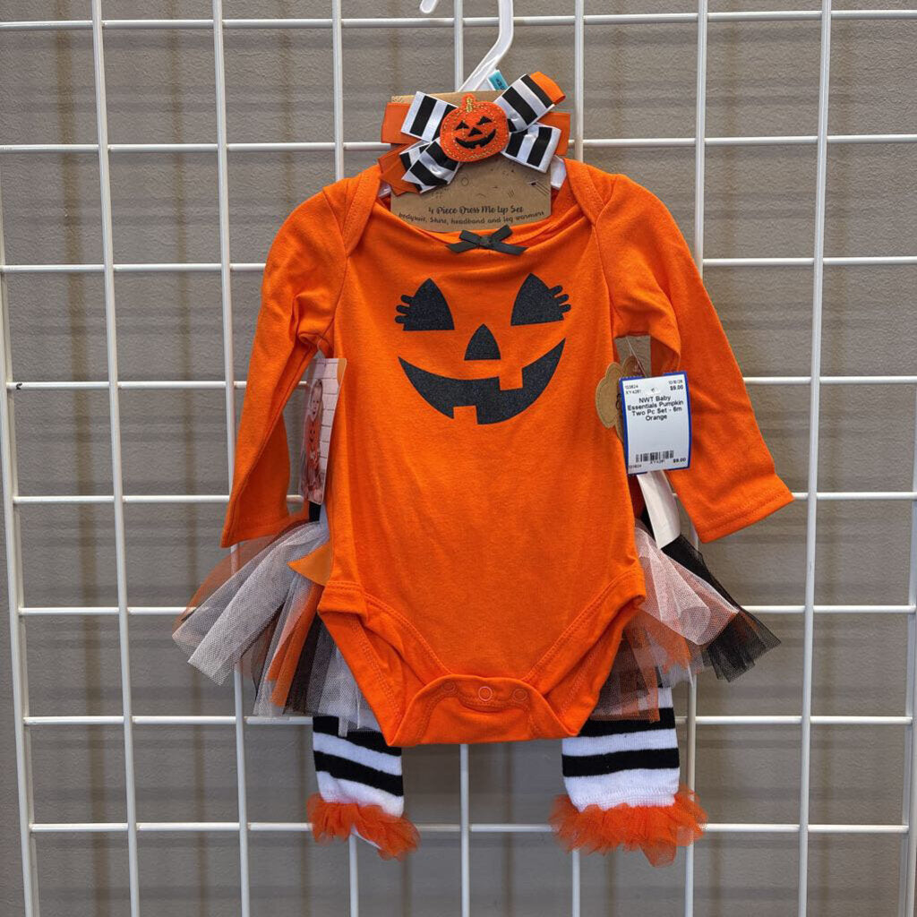 NWT Baby Essentials Pumpkin Two Pc Set - 6m