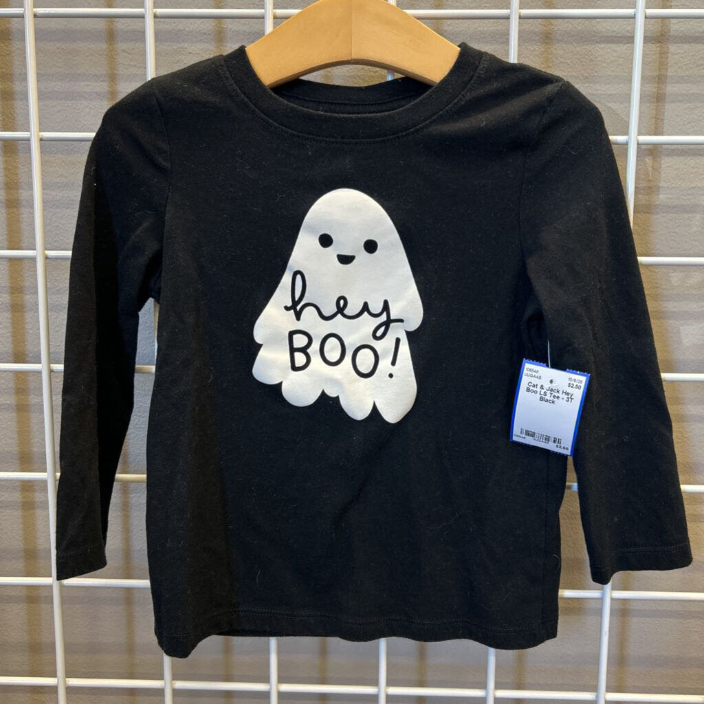 Cat & Jack Hey Boo LS Tee - 3T