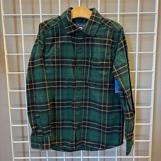Children's Place Plaid LS Button Up - 7/8