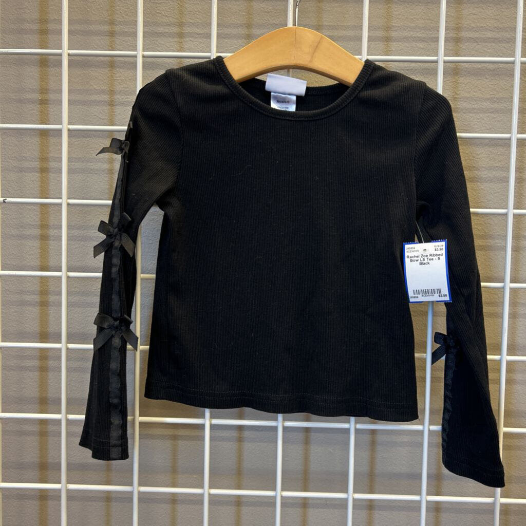 Rachel Zoe Ribbed Bow LS Tee - 5