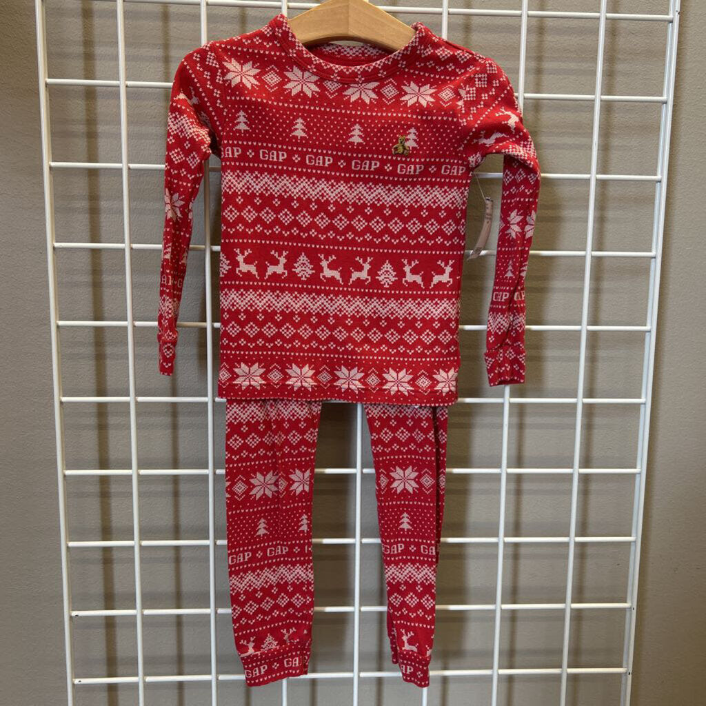 Baby Gap Holiday Pjs (mark on leg) - 4