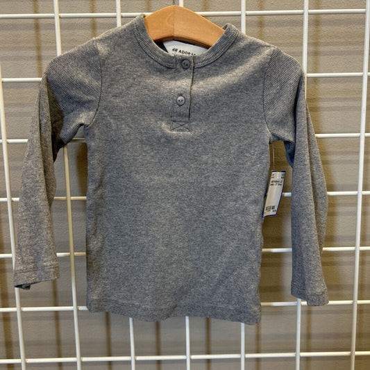 H&M Ribbed LS Henley - 2T