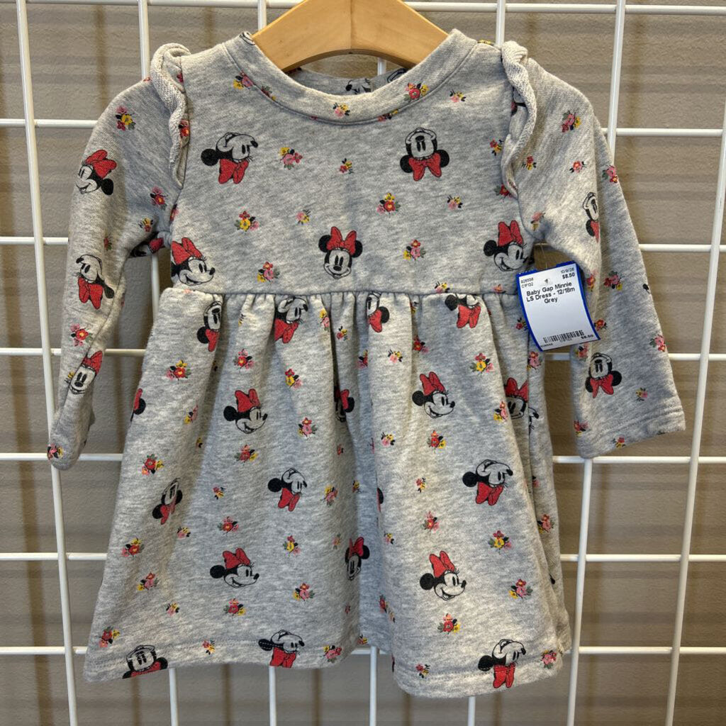 Baby Gap Minnie LS Dress - 12/18m