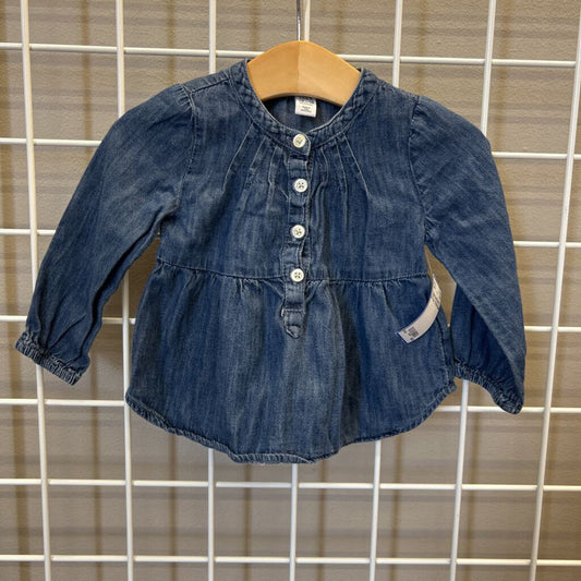 Baby Gap Denim LS Top - 12/18m