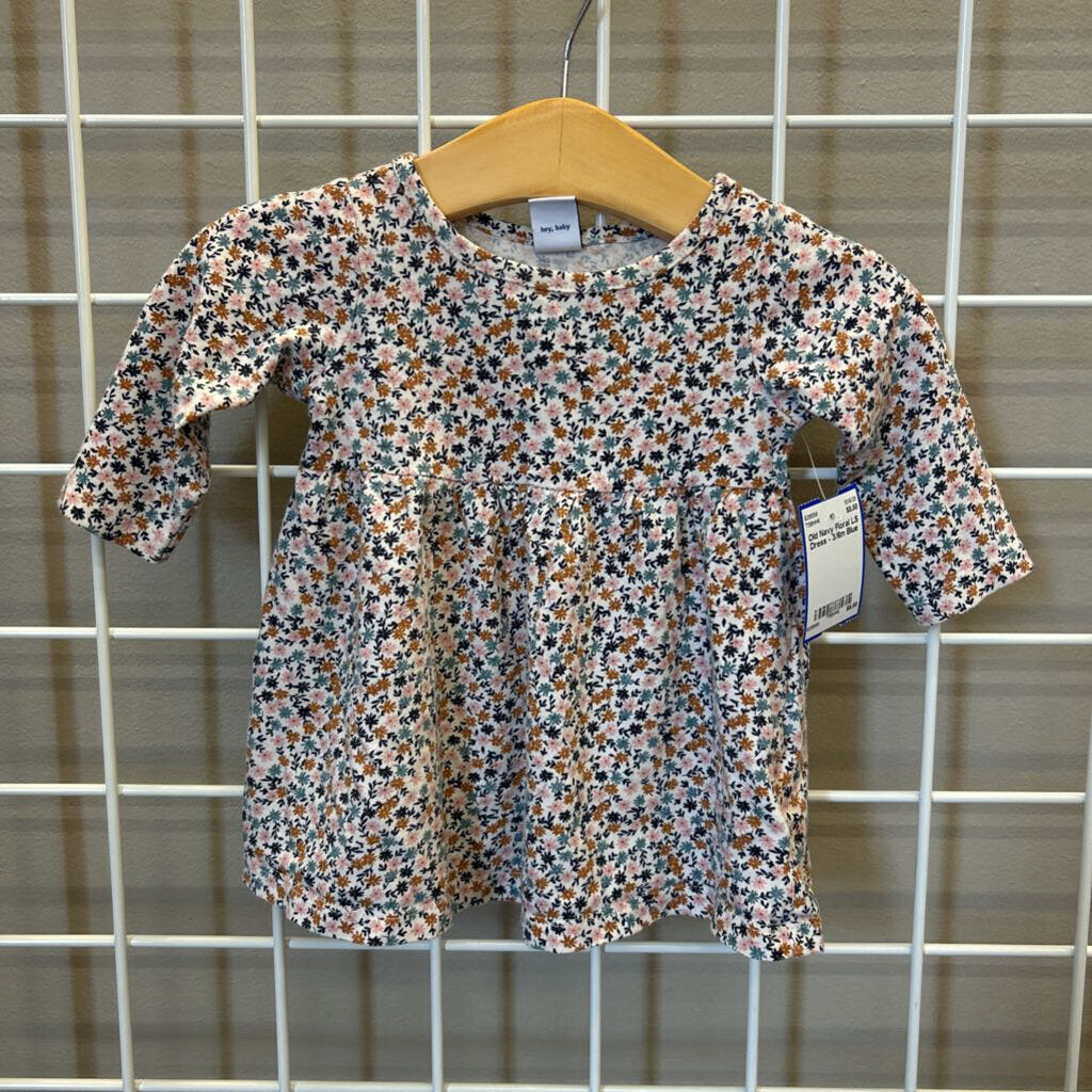 Old Navy Floral LS Dress - 3/6m