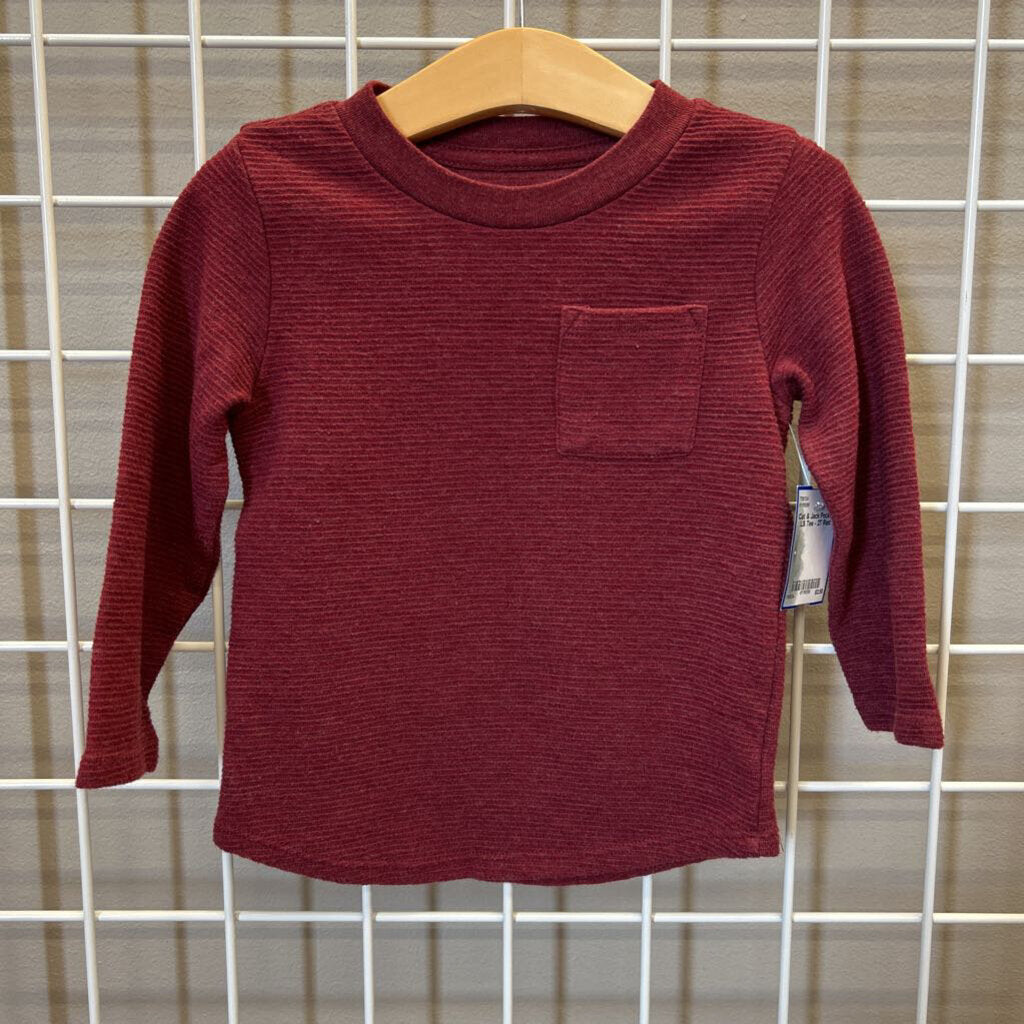 Cat & Jack Pocket LS Tee - 2T