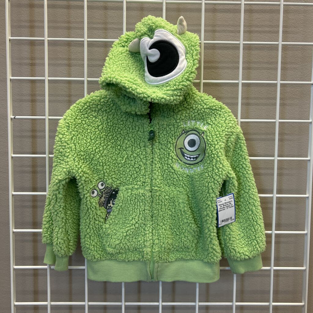 Disney Monster's Inc Sherpa Zip Hoodie (wear on sleeves) - 2T