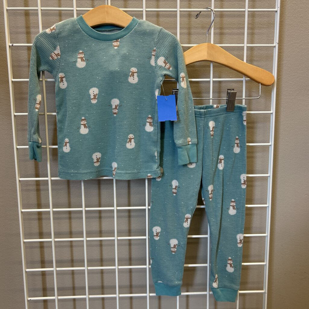 Carter's Thermal Snowman Pjs - 2T