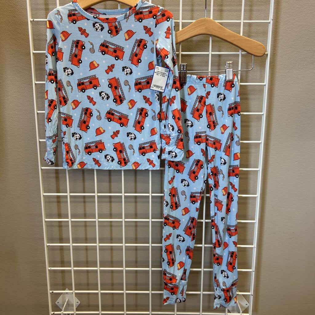 Little Snuggles Bamboo Fireman Pj Set - 4T