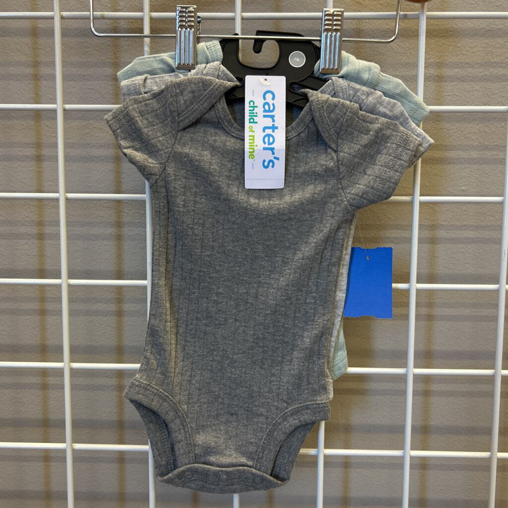 NWT Carter's Set of 3 Ribbed SS Onesies - NB