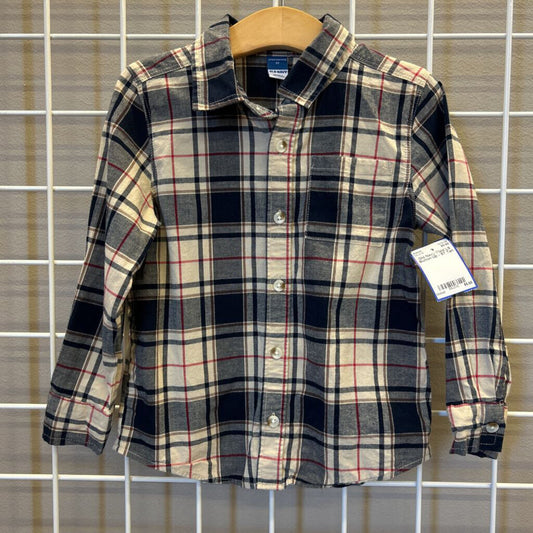Old Navy Plaid LS Button Up - 5T