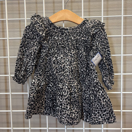 Old Navy Leopard LS Dress - 12/18m