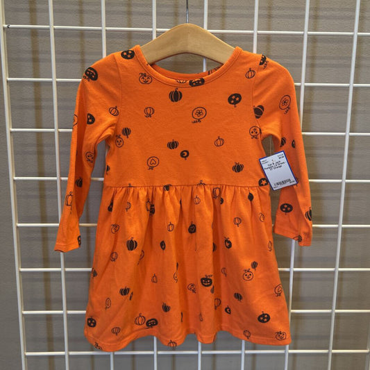 Cat & Jack Pumpkin LS Dress - 2T