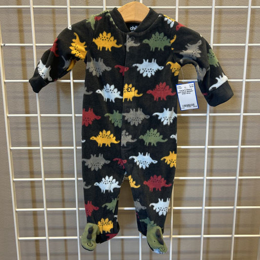 Carter's Fleece Dino Snap Sleeper - 0/3m