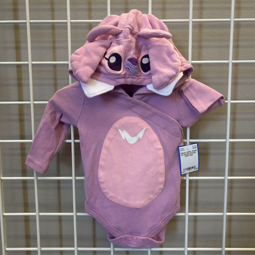Disney Baby Angel LS Hoodie Onesie - 3/6m