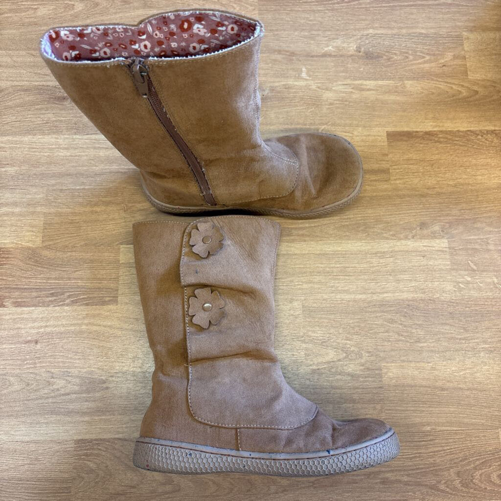Livie & Luca Brown Flower Boots - 1