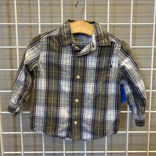 Carter's Plaid LS Button Up - 2T