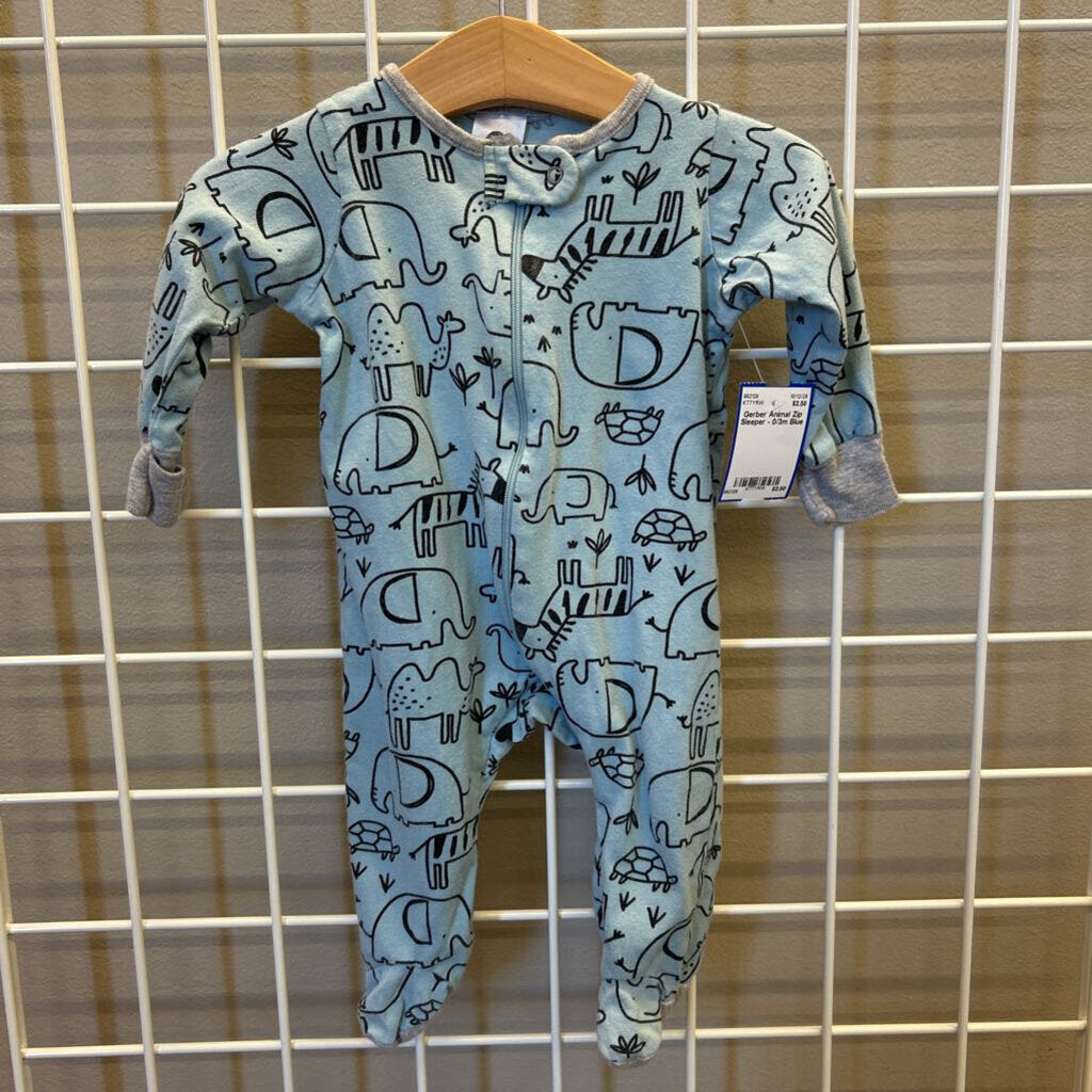 Gerber Animal Zip Sleeper - 0/3m