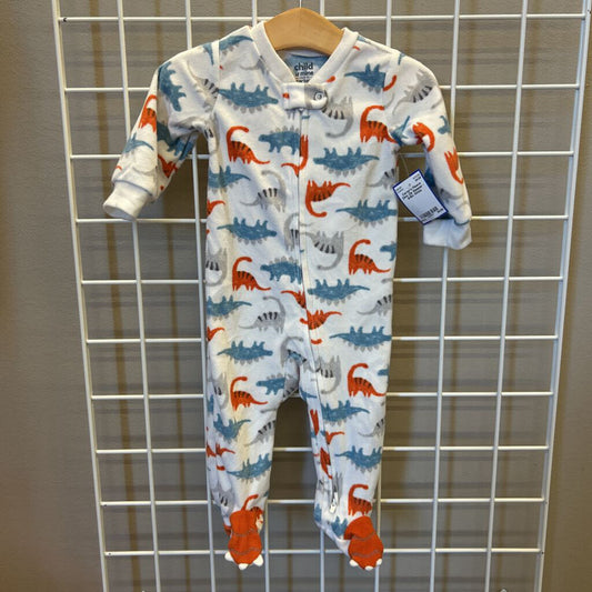 Carter's Fleece Dino Zip Sleeper - 6/9m