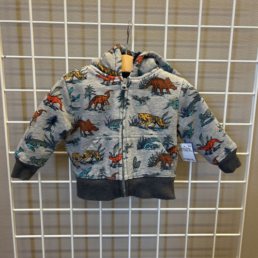 Children's Place Dino Sherpa Zip Hoodie - 9/12m
