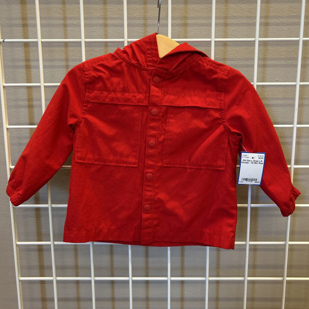 Old Navy Snap LS Hoodie - 12/18m