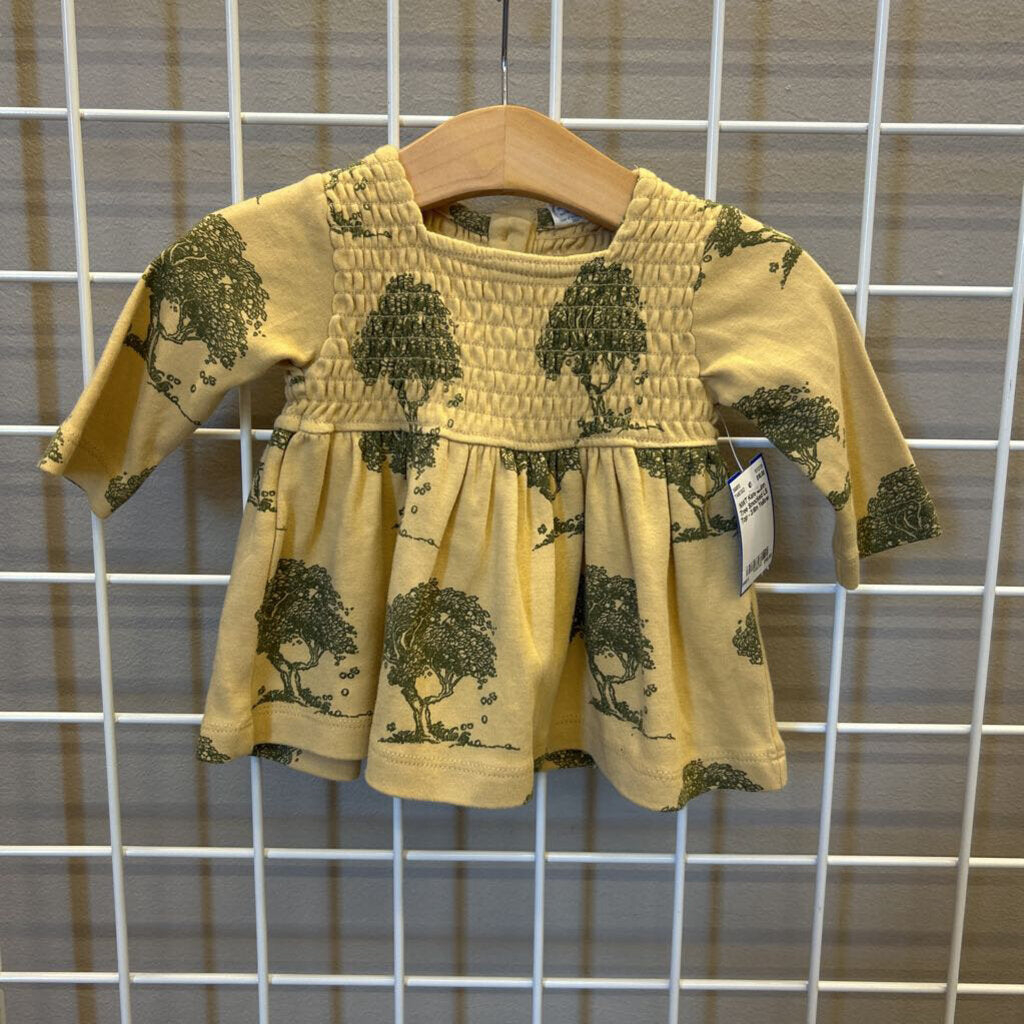 NWT Kate Quinn Tree Smocked LS Top - 3/6m