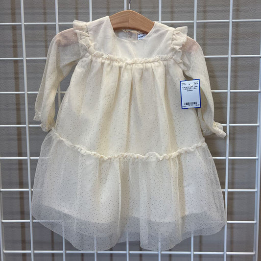 Carter's Dot Tulle LS Dress - 12m