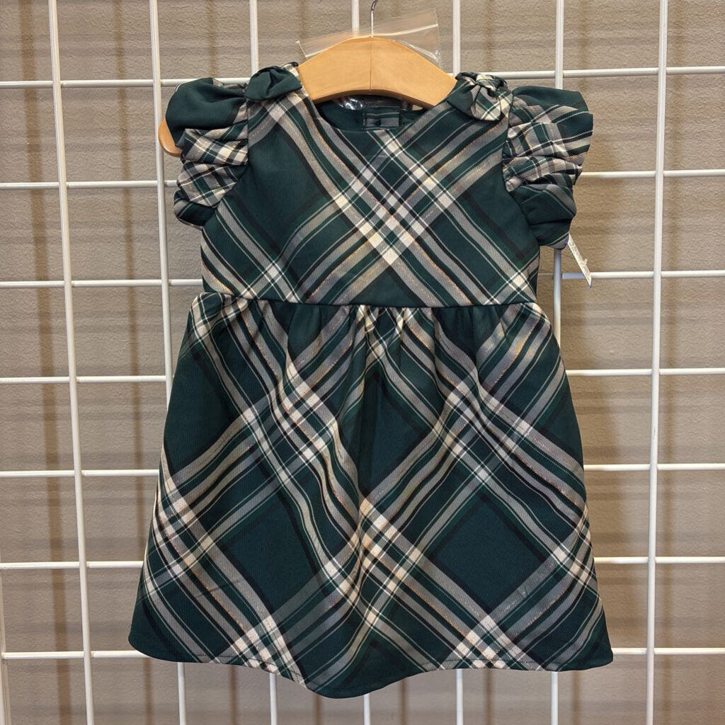 Children's Place Holiday Plaid Dress w/ Bloomers & Headband - 12/18m