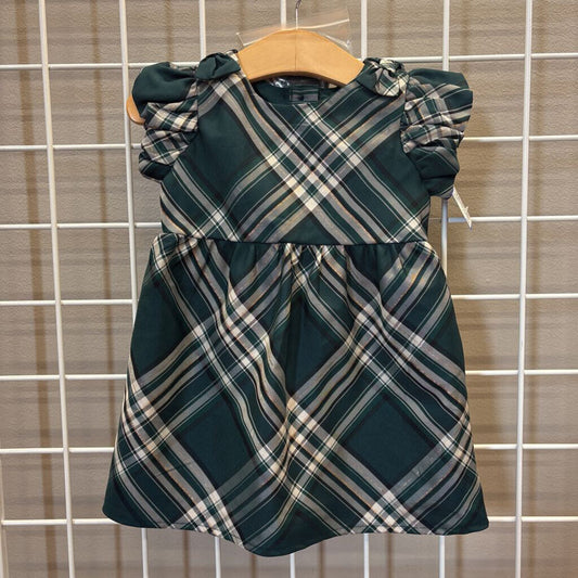 Children's Place Holiday Plaid Dress w/ Bloomers & Headband - 12/18m