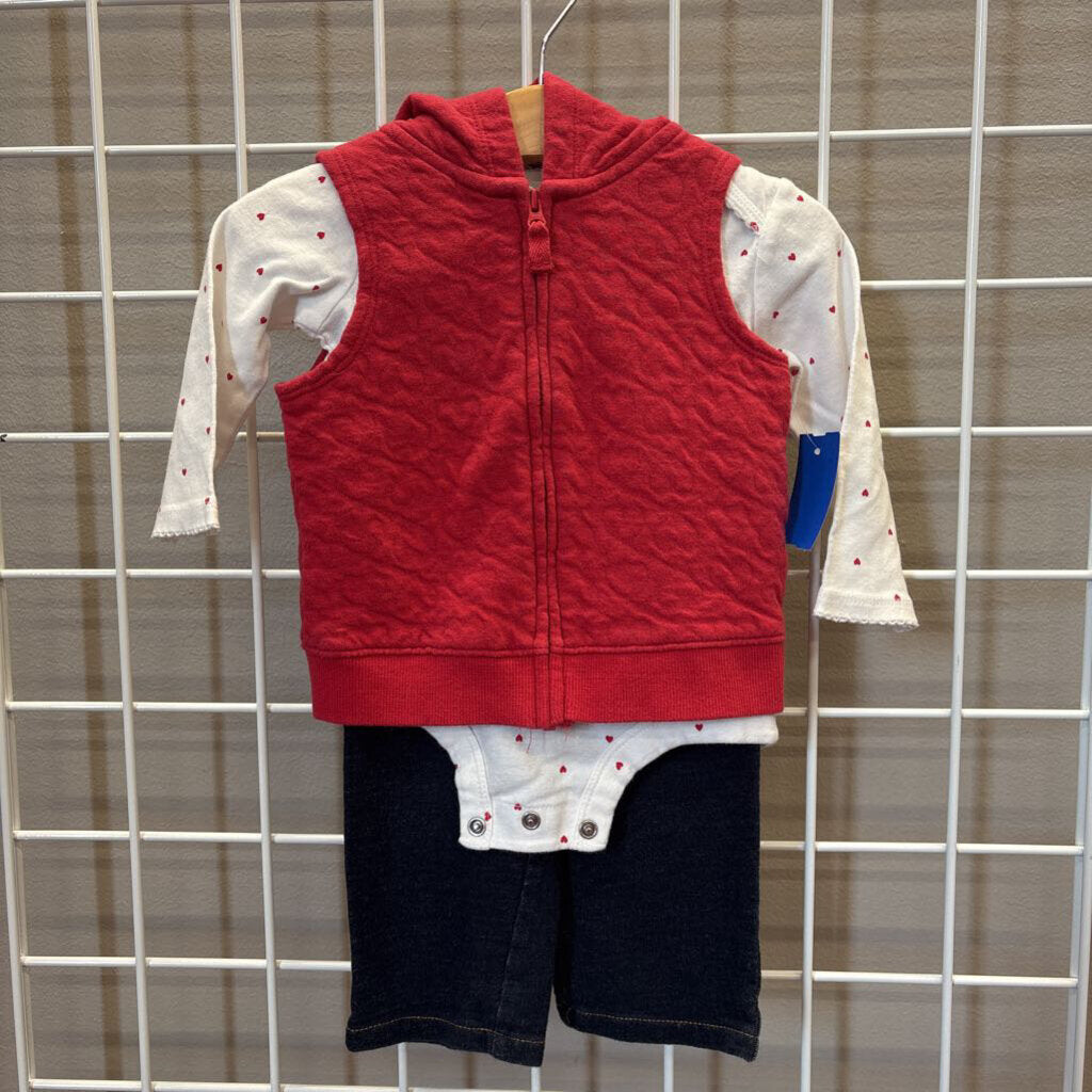 Carter's Heart Vest Set - 12m