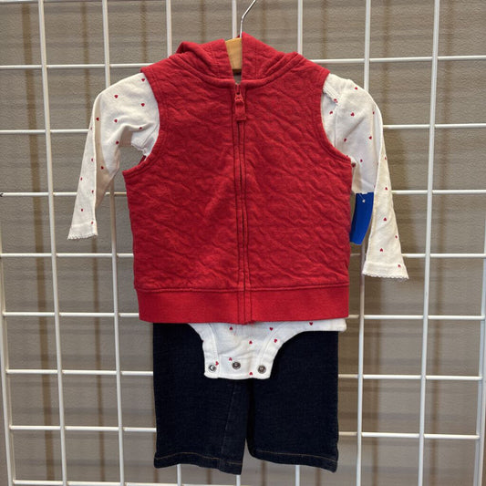 Carter's Heart Vest Set - 12m