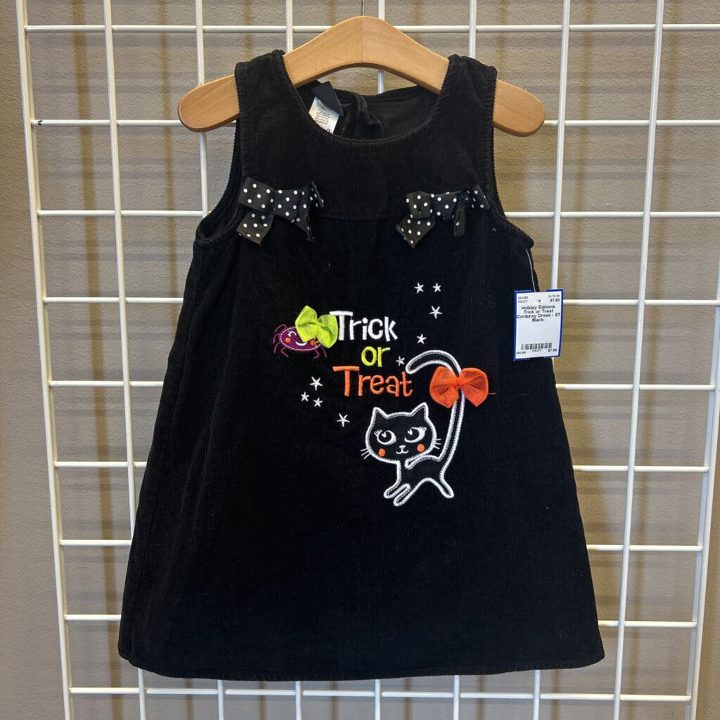Holiday Editions Trick or Treat Corduroy Dress - 5T