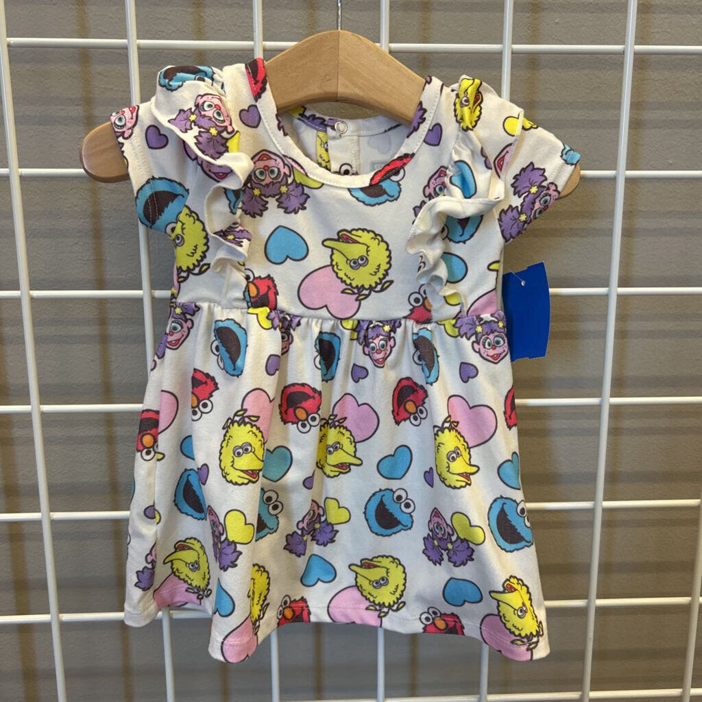 Sesame Street SS Dress - 6m
