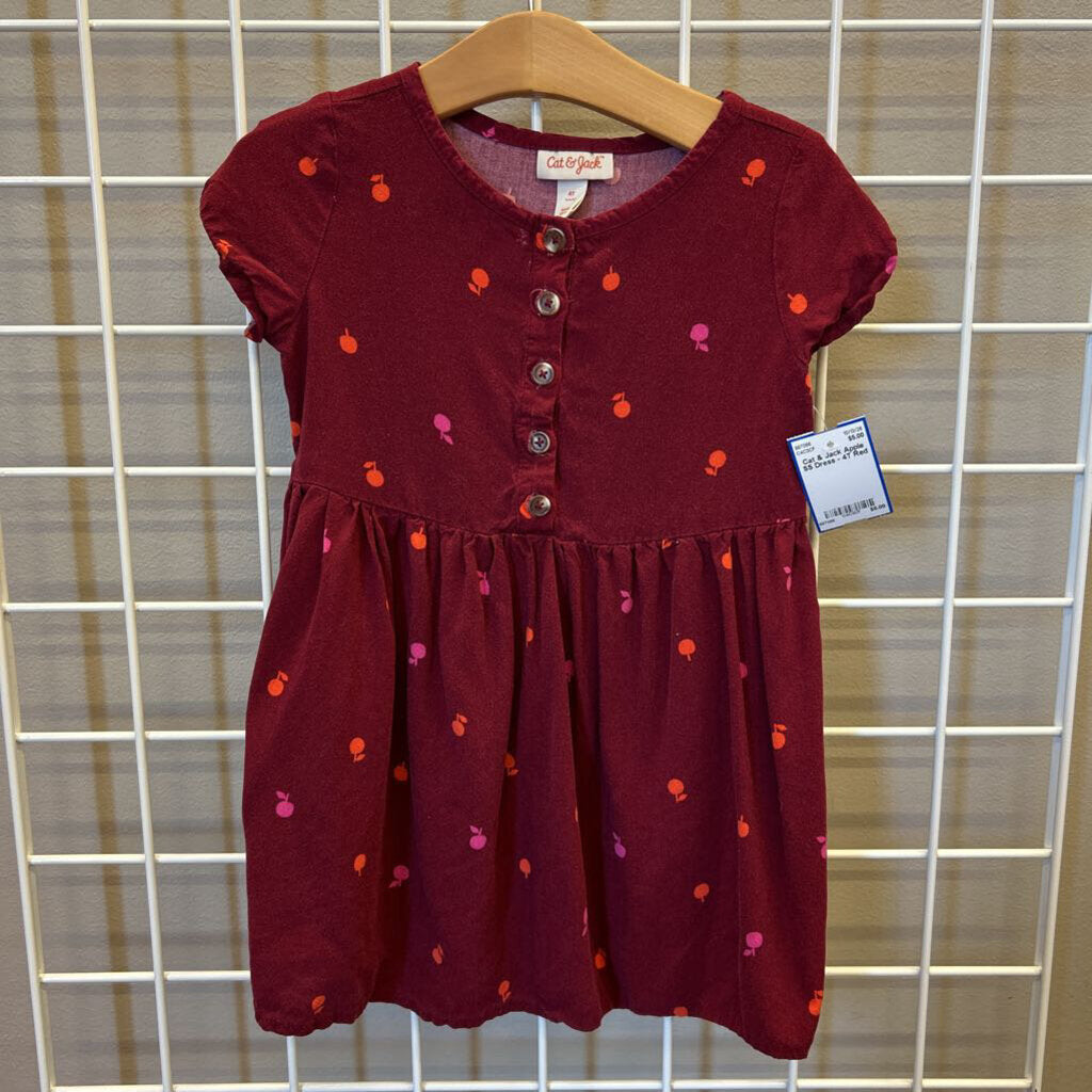 Cat & Jack Apple SS Dress - 4T