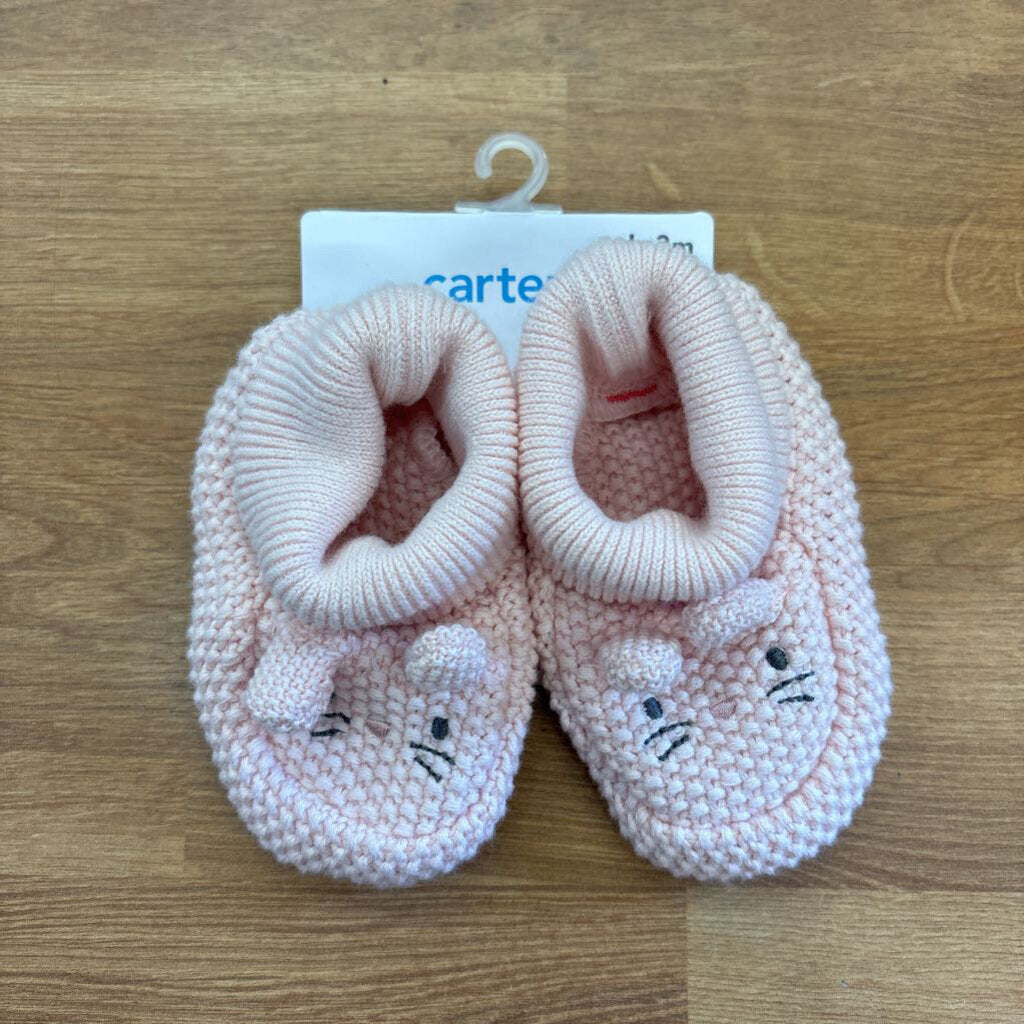NEW Carter's Cat Crib Shoes - NB/3m