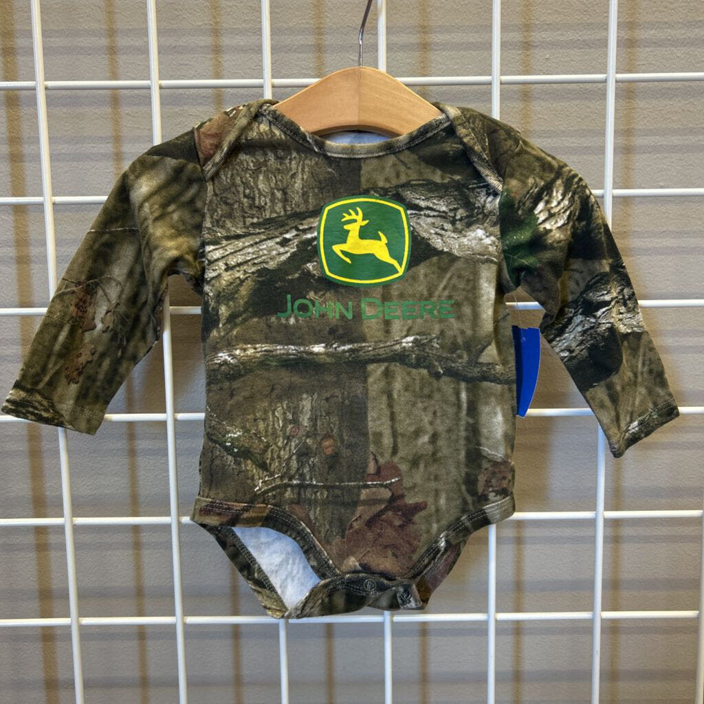 John Deere Camo LS Onesie - 3/6m