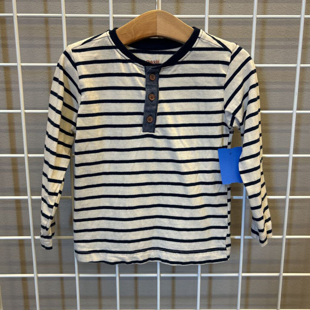 Pekkle Stripe LS Tee - 3T
