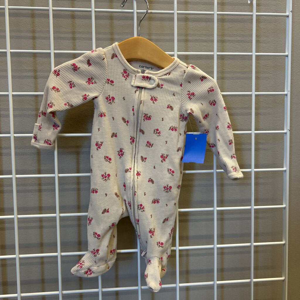Carter's Thermal Floral Zip Sleeper - NB