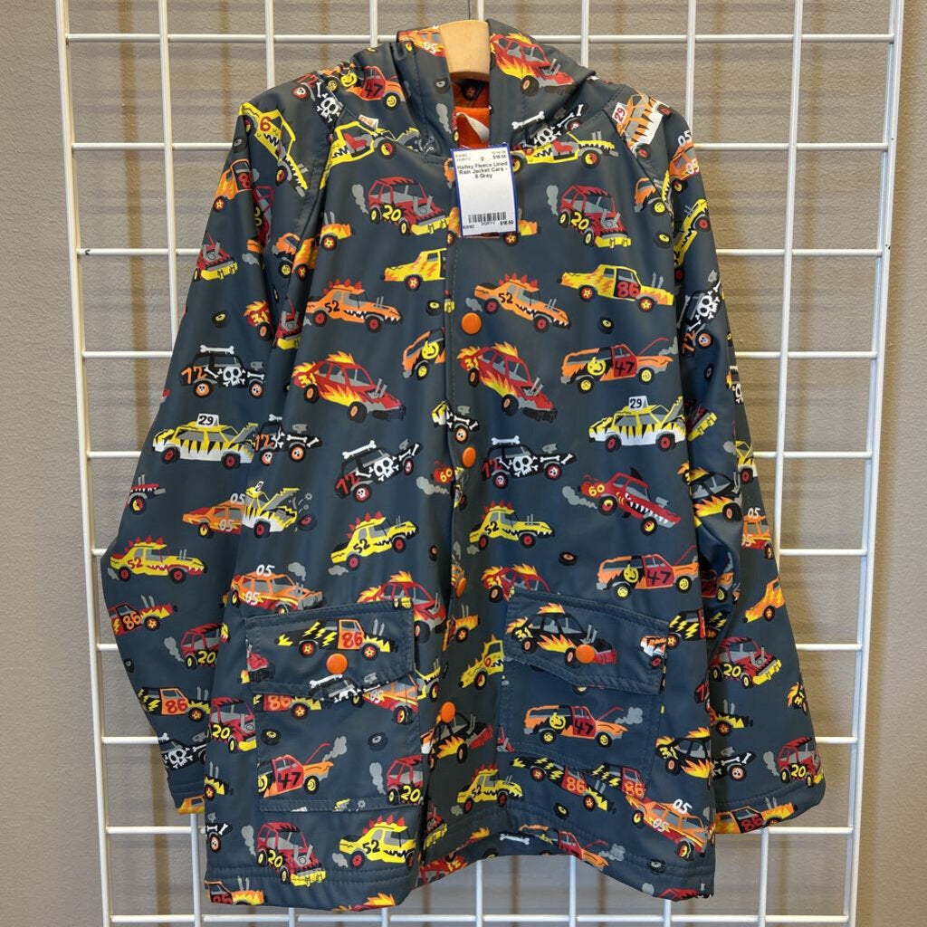 Hatley Fleece Lined Rain Jacket Cars - 8