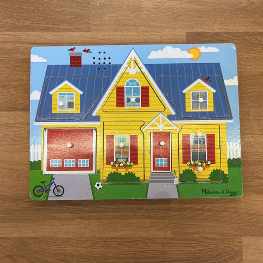 Melissa & Doug Peg Puzzle - House Sounds